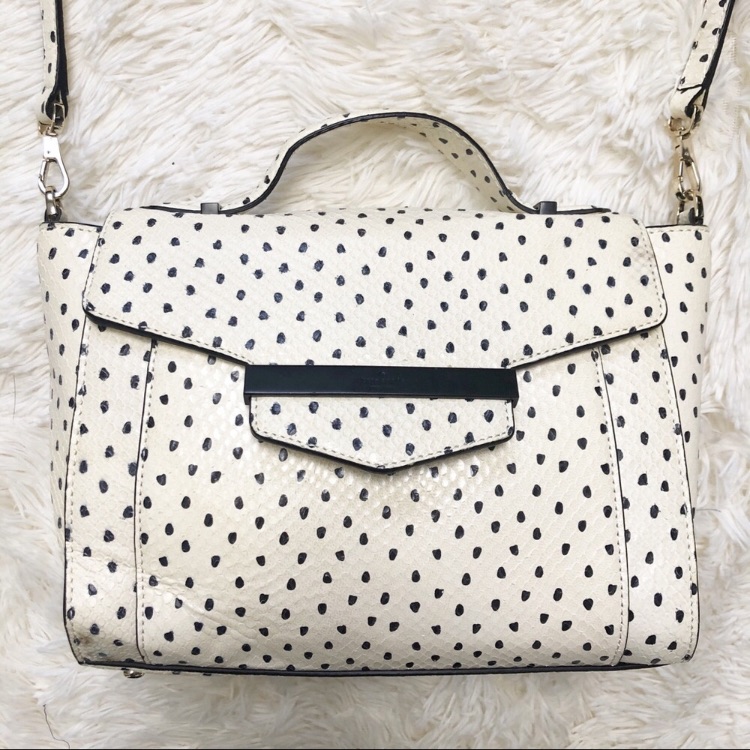 Kate Spade Ivory Leather Kennedy St Marra Satchel
